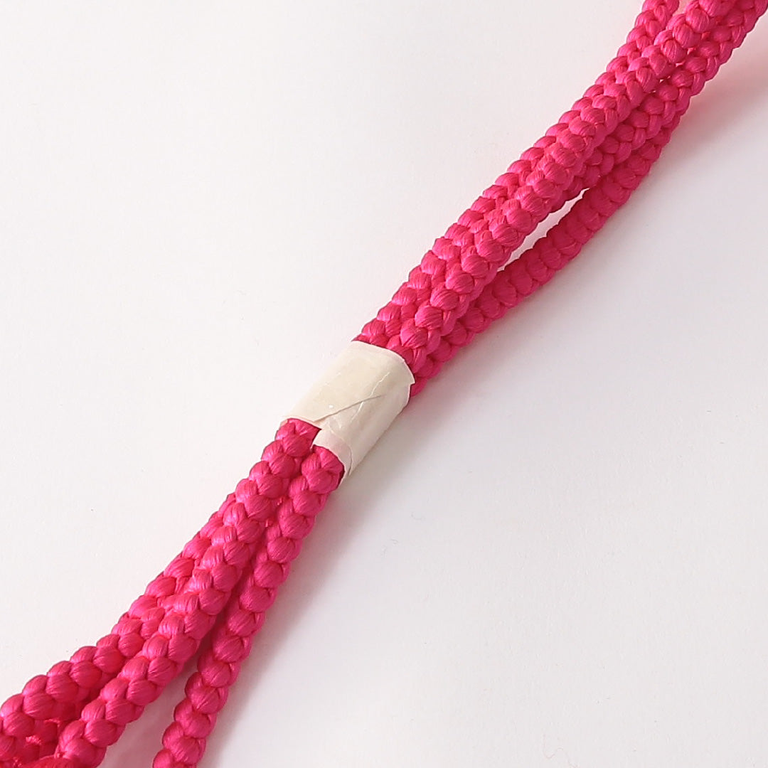 帯締め 丸組紐 四つ組 正絹 ピンク系 1251-01751