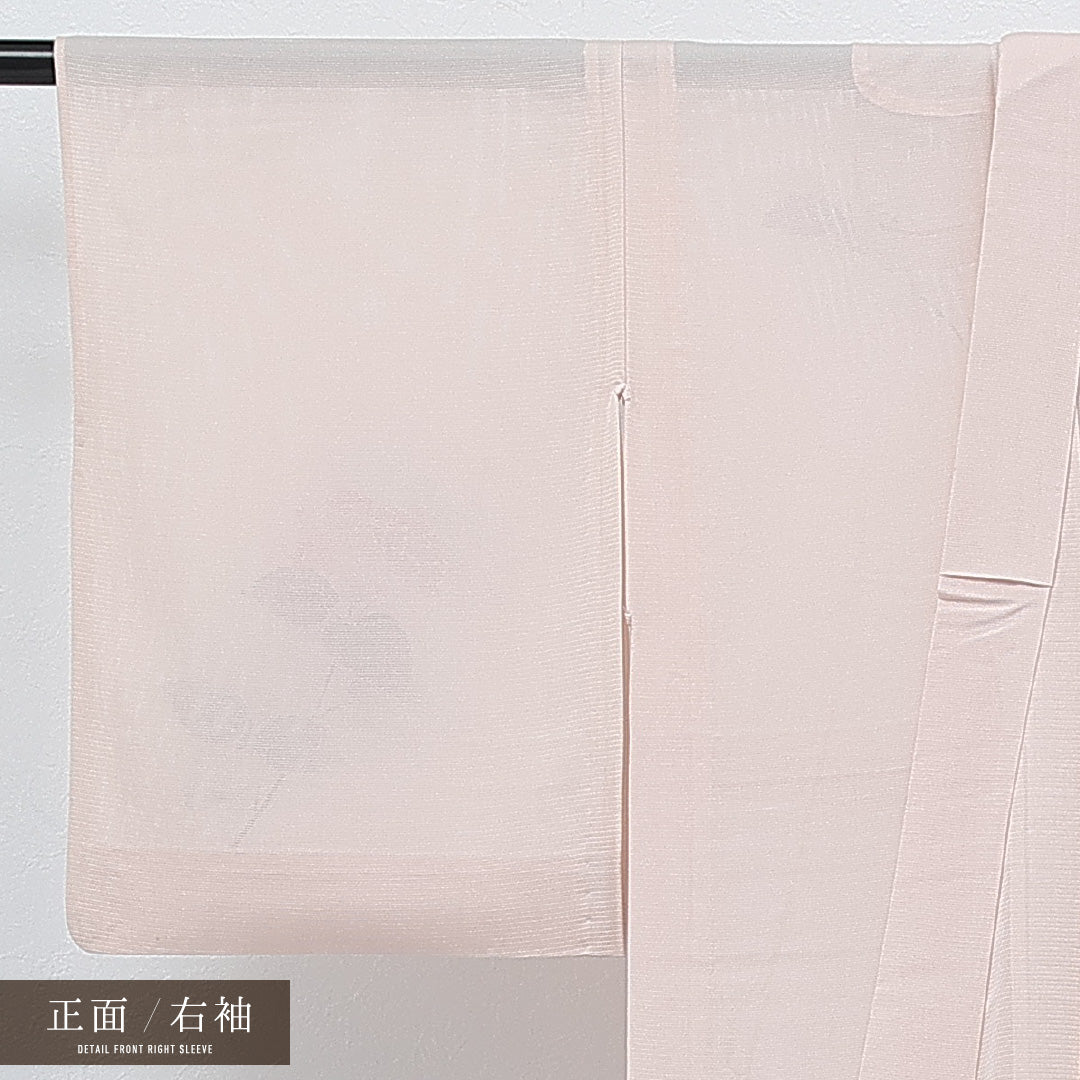 夏物 付下げ 絽 身丈157cm 裄丈62cm 正絹 Aランク インフォーマル バチ衿 XSサイズ 紫陽花 ピンク系 RP 1218-17265