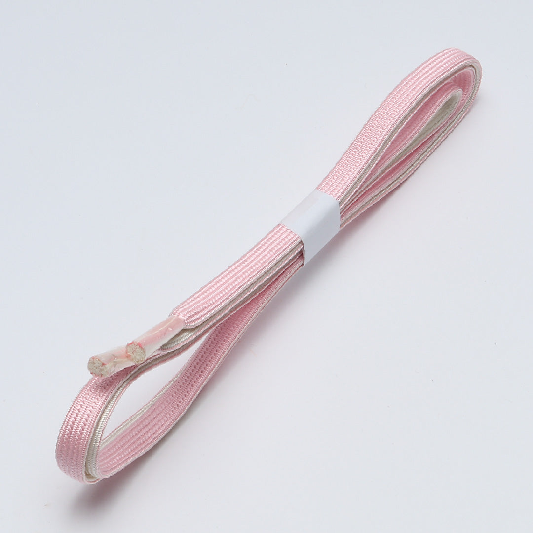 未使用品 帯締め 平組紐 畝組 正絹 ピンク系 白系 1251-02101