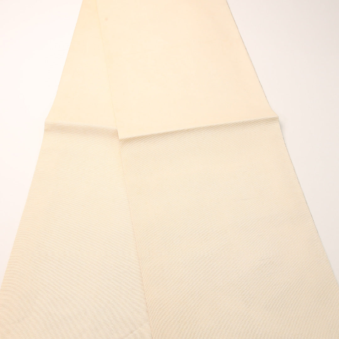 夏物 袋帯 帯丈430cm 正絹 六通 セミフォーマル 光悦垣 クリーム系 1243-02446