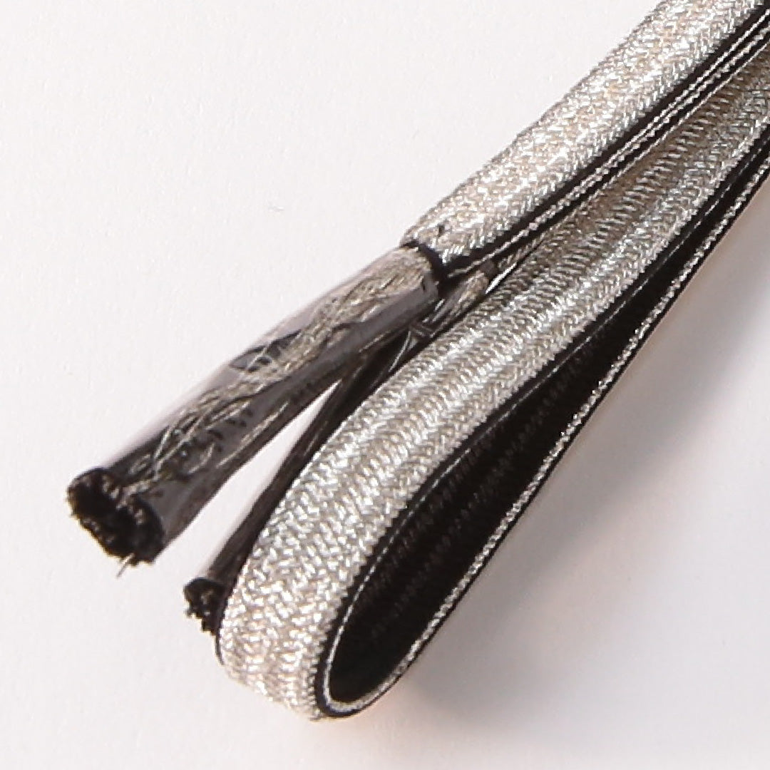 未使用品 礼装用 帯締め 四分紐 正絹 銀系 黒系 1251-01953