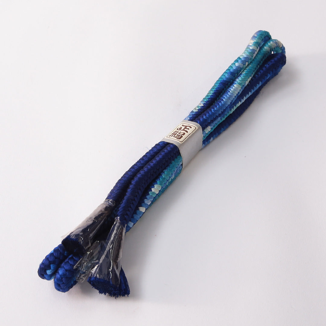 未使用品 帯締め 角組紐 洋角組 正絹 青系 1251-01674