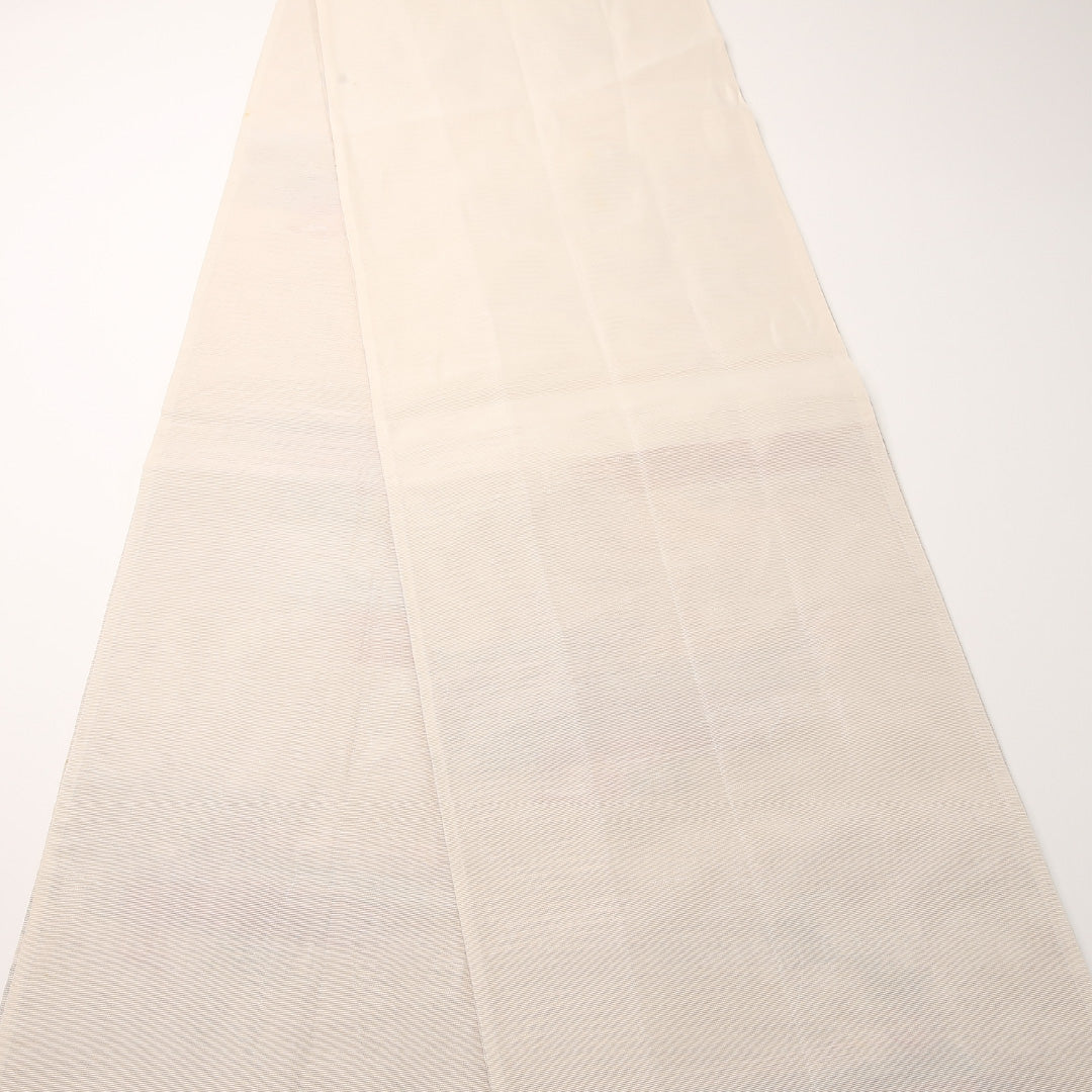 夏物 袋帯 帯丈436cm 正絹 六通 インフォーマル 藤 クリーム系 1243-02438
