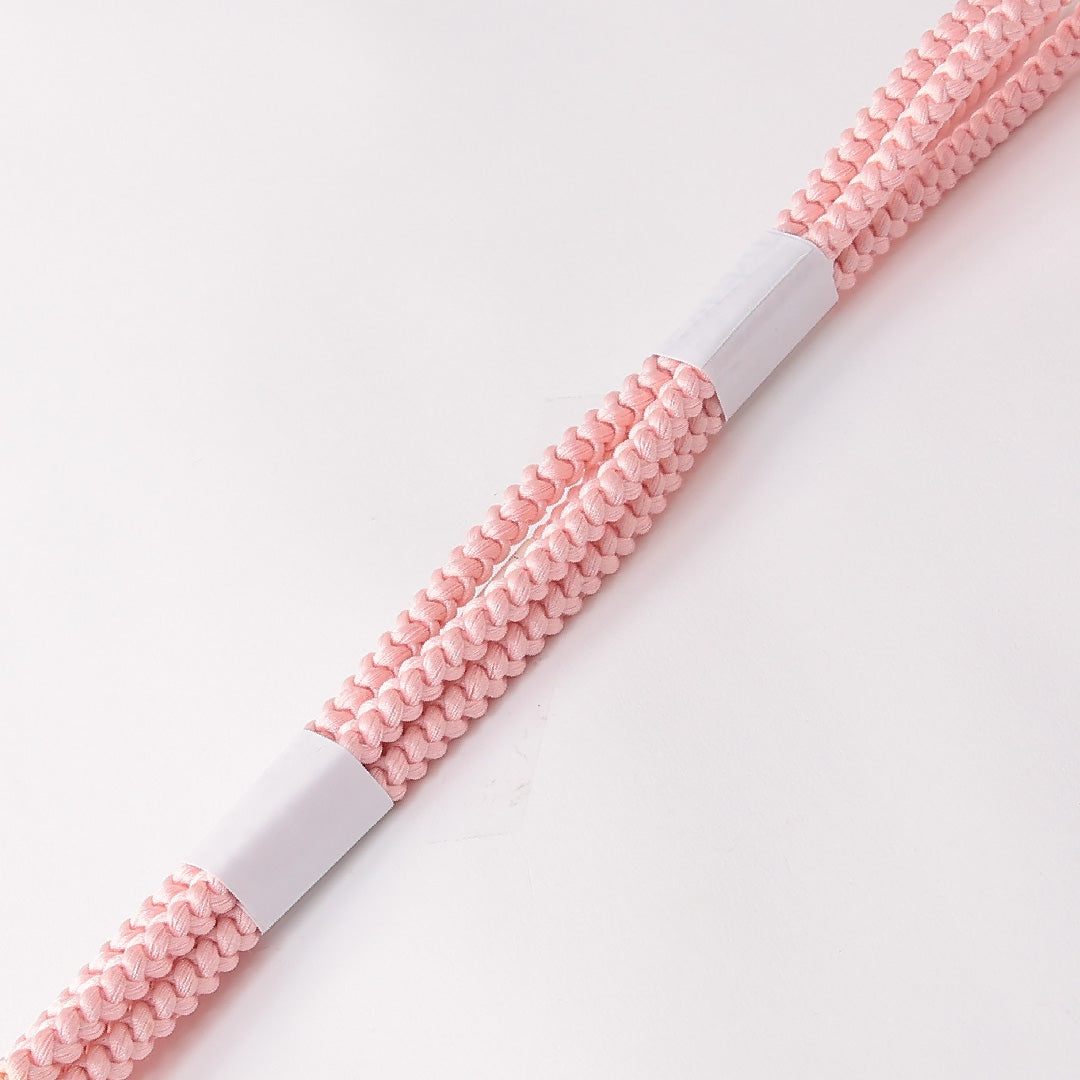 未使用品 帯締め 丸組紐 四つ組 正絹 ピンク系 1251-01777