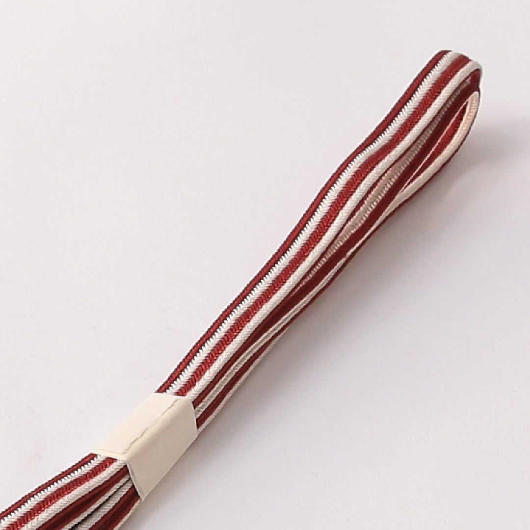 未使用品 帯締め 角組紐 冠組 正絹 赤系 白系 1251-01662