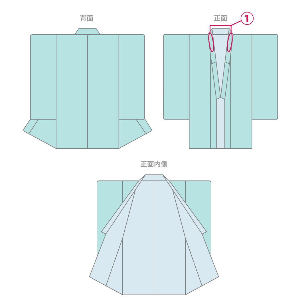 振袖 袷 身丈155cm 裄丈64cm 正絹 Aランク 三つ紋 (丸に九枚笹) 紋意匠 (菊) フォーマル 広衿 Mサイズ 菊 無地 青系 RP 1215-06742