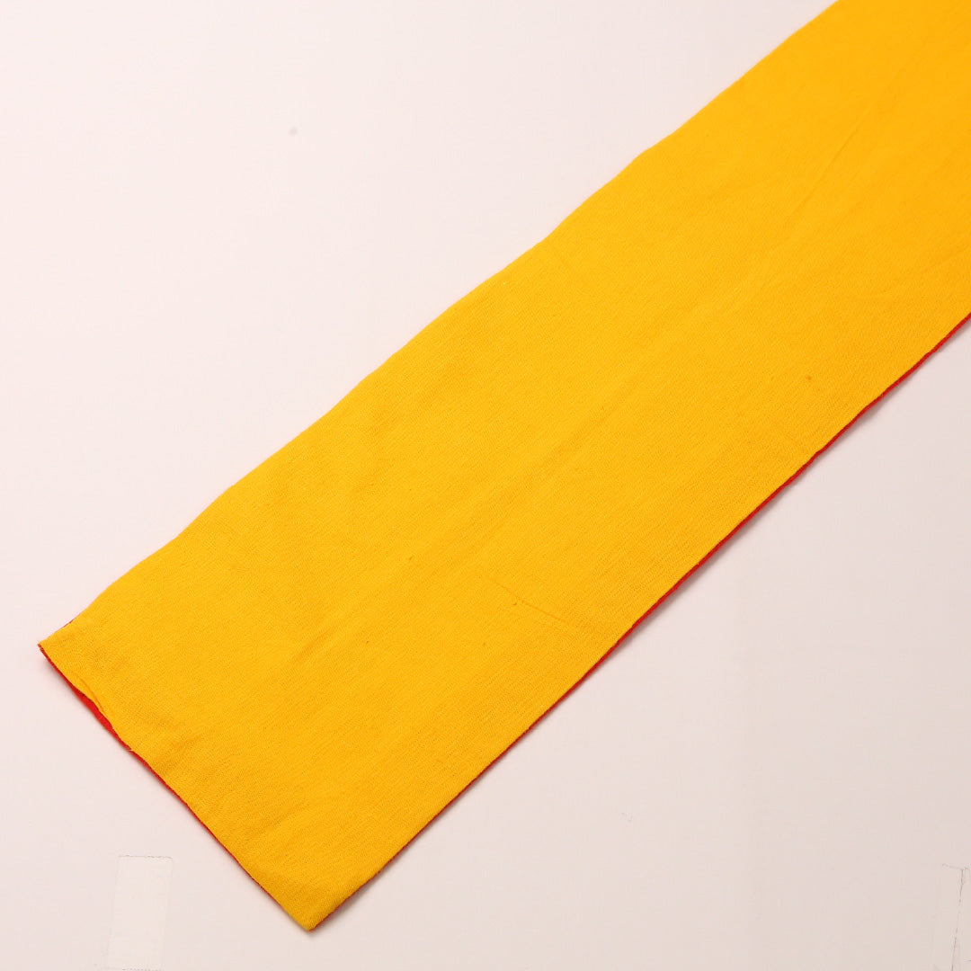 半幅帯 帯丈332cm 木綿 全通 小袋帯 カジュアル 無地 赤系 黄系 1247-00725