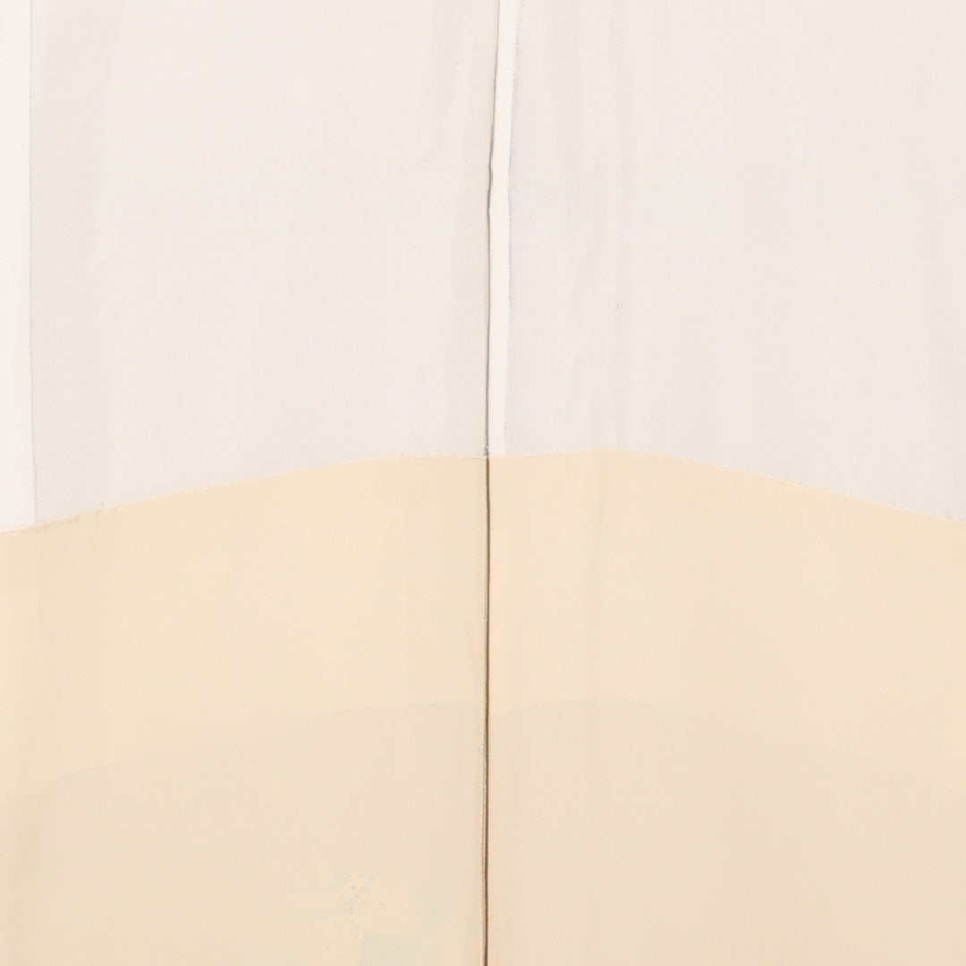 付下げ 単衣 身丈159cm 裄丈64cm 正絹 Bランク 一つ紋 (蔦) セミフォーマル 広衿 Mサイズ 金彩 創作柄 クリーム系 RP 1218-17411