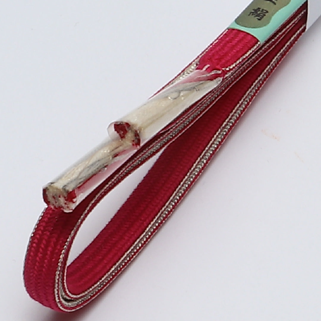 未使用品 帯締め 平組紐 畝組 正絹 ピンク系 1251-02114