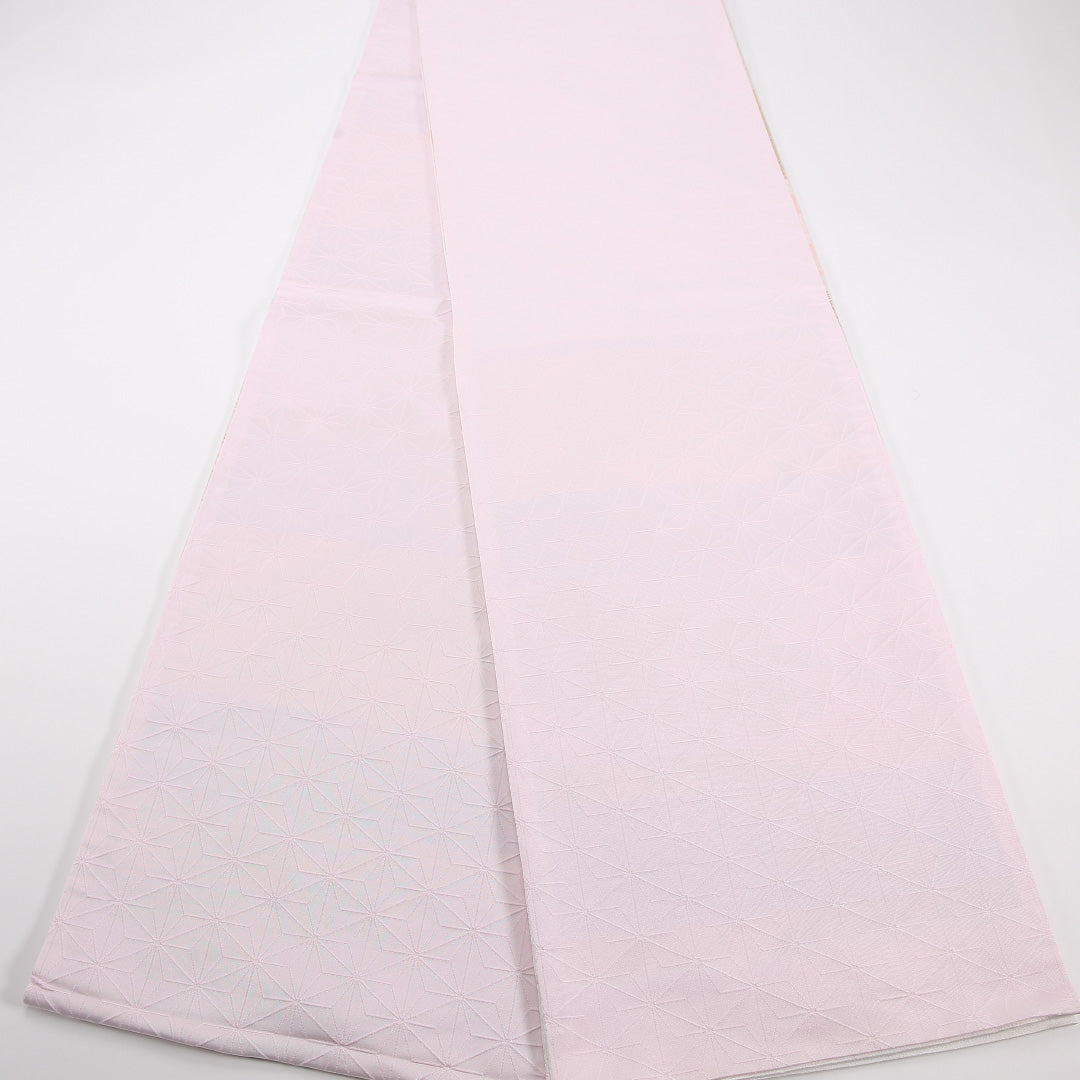 袋帯 帯丈436cm ポリエステル 六通 フォーマル 牡丹 クリーム系 ピンク系 1243-02546