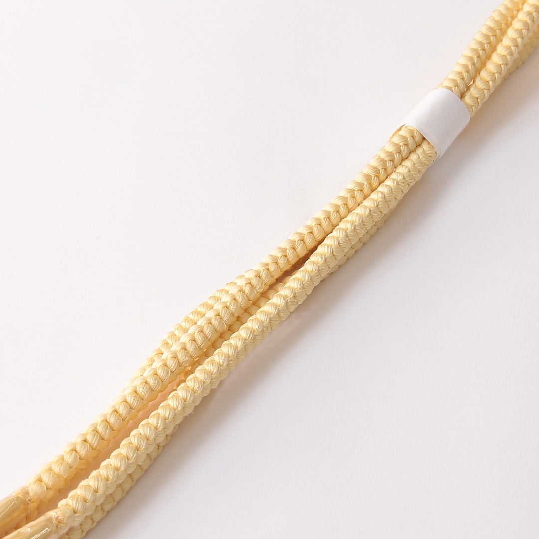 未使用品 帯締め 丸組紐 四つ組 正絹 黄系 1251-01913