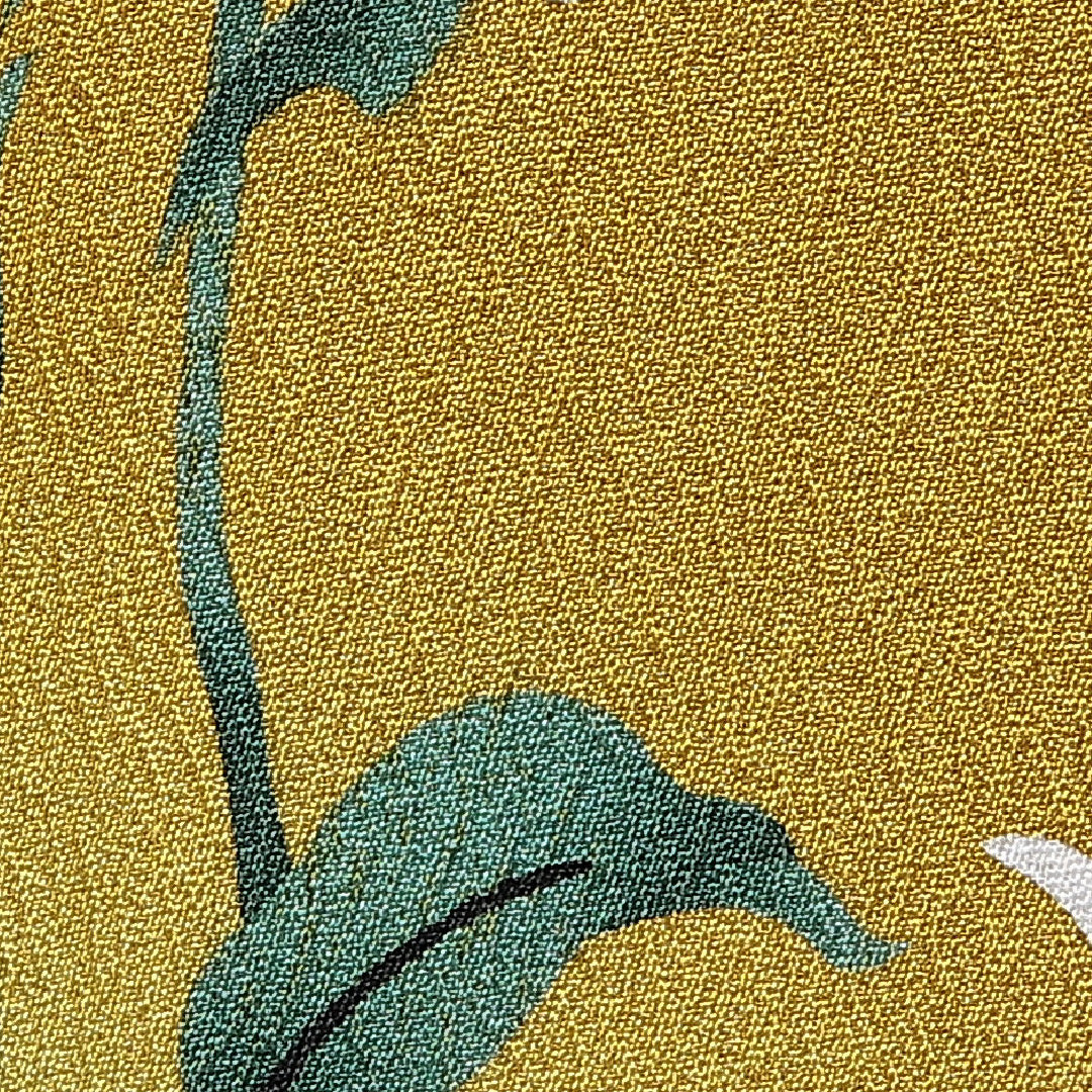 振袖 袷 身丈162cm 裄丈67cm 正絹 Sランク フォーマル 広衿 Lサイズ 百合 黄系 RP 1215-06981