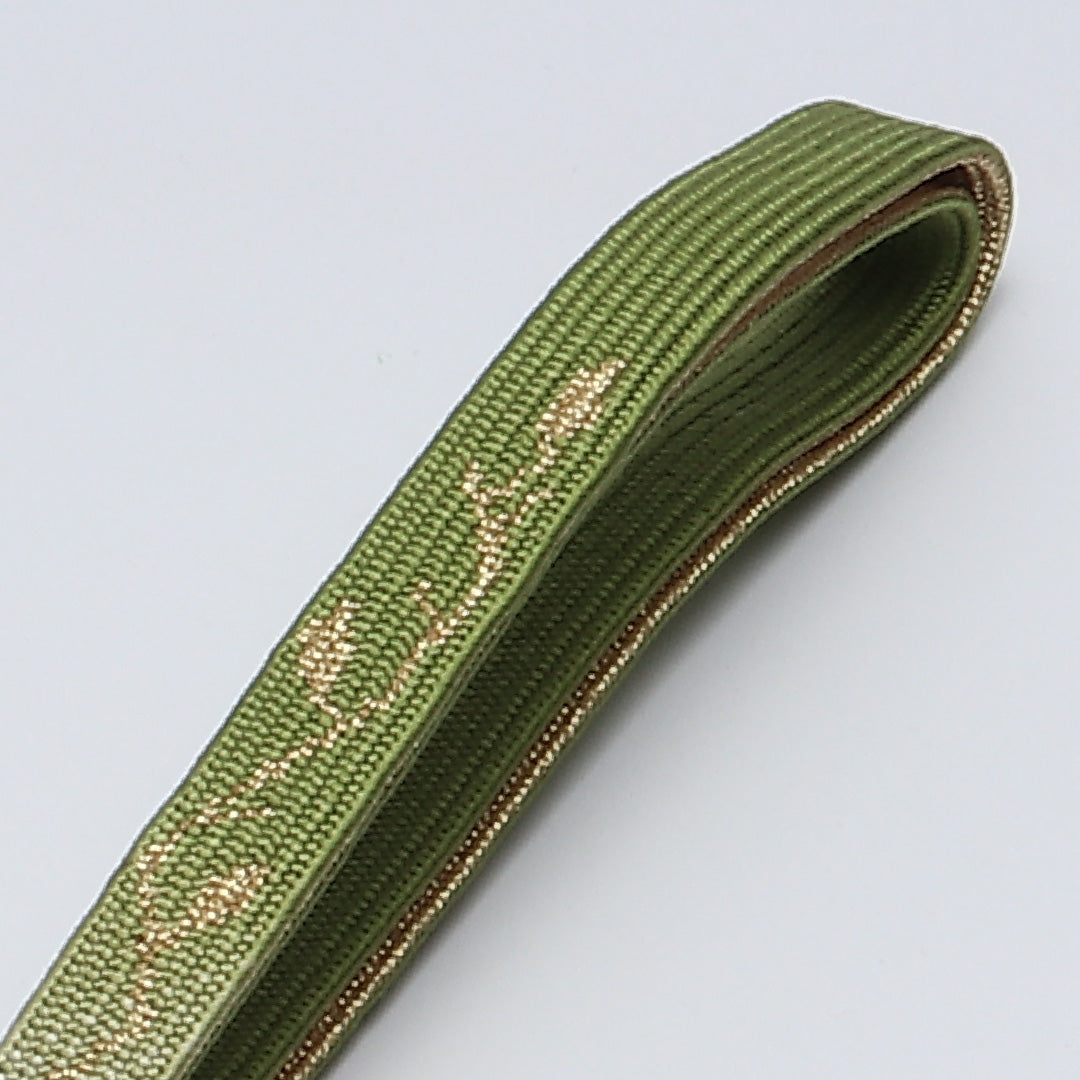 未使用品 帯締め 平組紐 高麗組 正絹 緑系 1251-02057