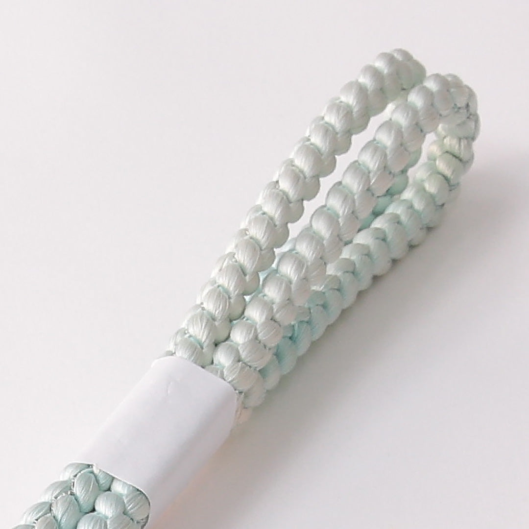 未使用品 帯締め 丸組紐 丸唐組 正絹 白系 水色系 1251-01828