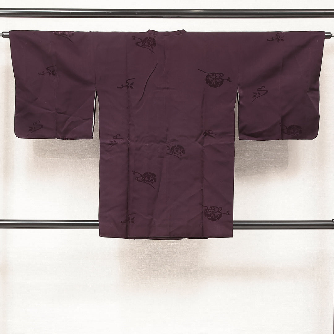 道行コート黒総絞り 身丈120 裄丈69 トールサイズ 道行コート｜リサイクル・古着・中古着物の糸千花（いちか）