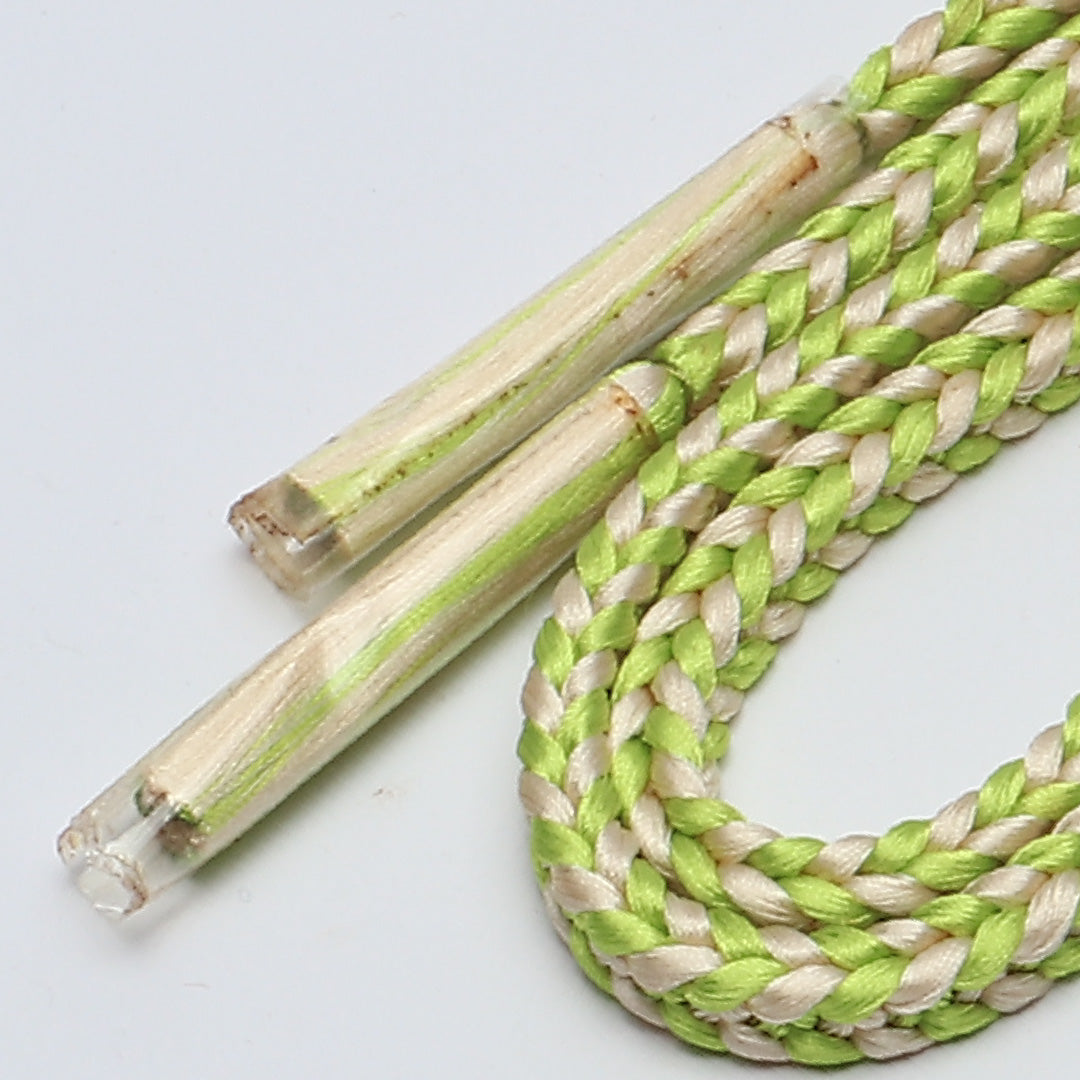 未使用品 帯締め 角組紐 冠組 正絹 緑系 クリーム系 1251-02083