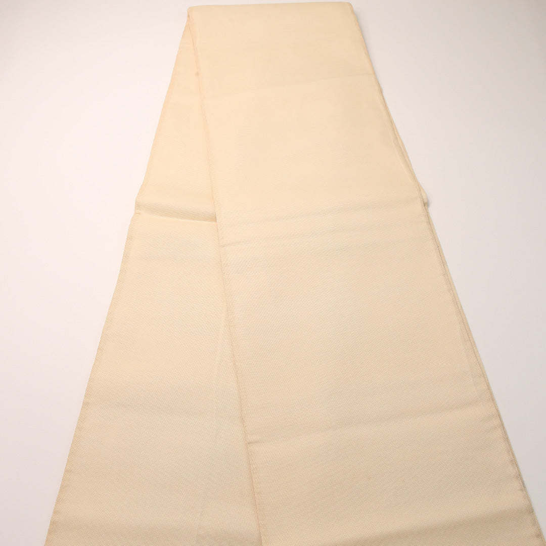 夏物 袋帯 帯丈432cm 正絹 六通 インフォーマル 芝草 クリーム系 1243-02453