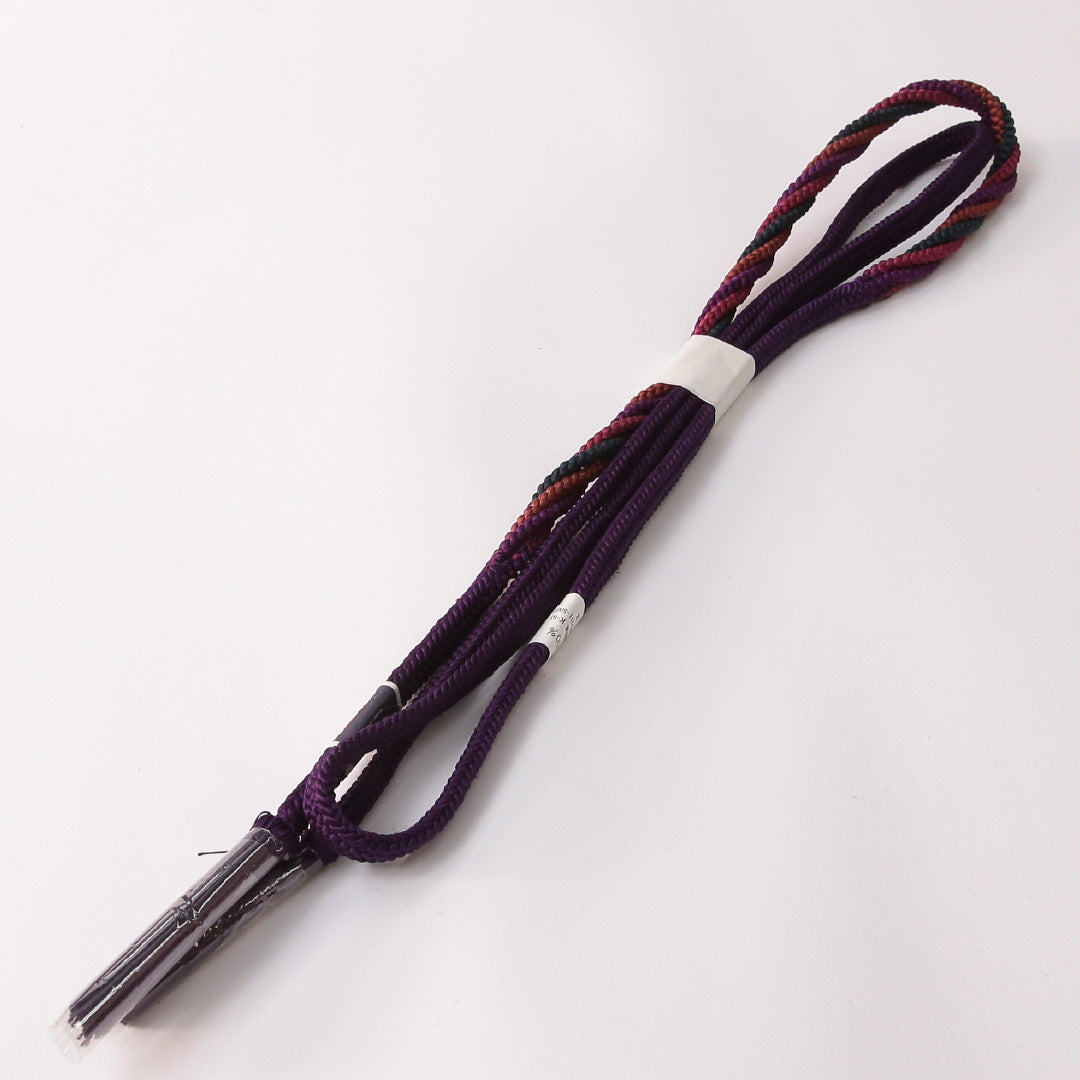 未使用品 帯締め 角組紐 冠組 正絹 紫系 1251-01723