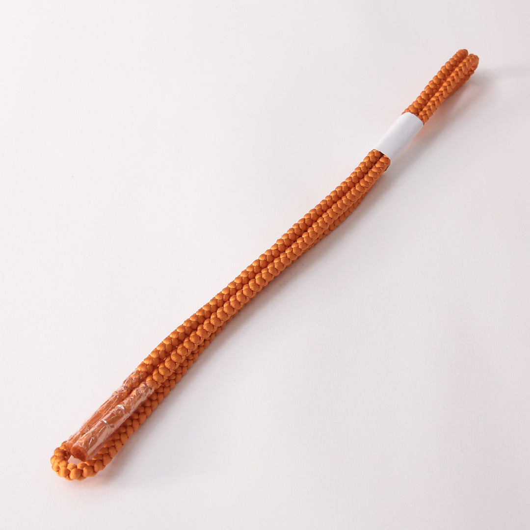 未使用品 帯締め 丸組紐 四つ組 正絹 朱系 1251-01839