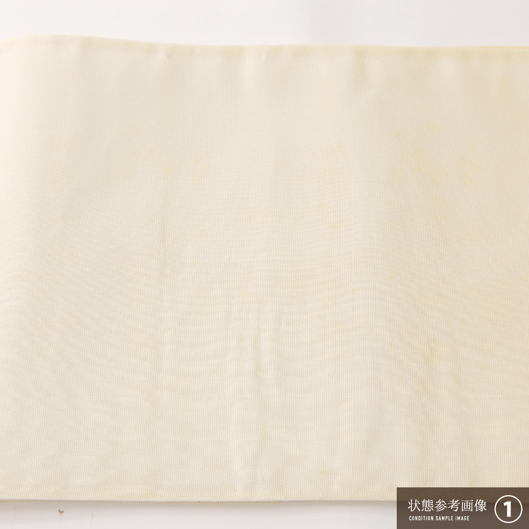 夏物 袋帯 帯丈432cm 正絹 六通 インフォーマル すすき ベージュ系 1243-02384