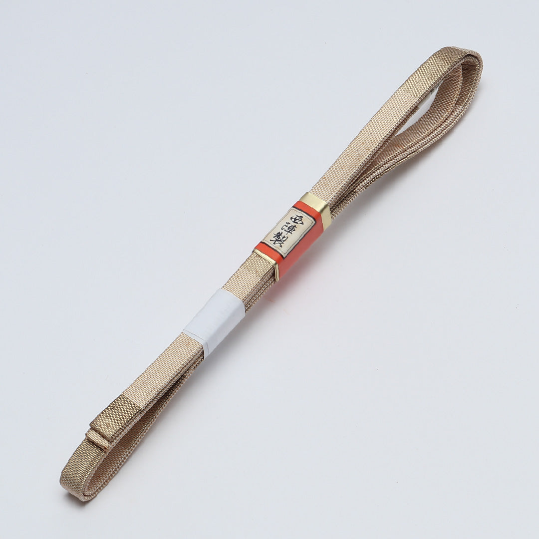未使用品 礼装用 帯締め 三分紐 佐賀錦 正絹 金系 1251-02085