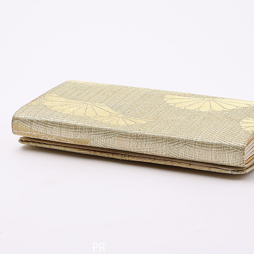 草履・バッグセット 礼装用 Sサイズ 22.5cm 高さ4.5cm 錦織 正絹 金系 1251-00494
