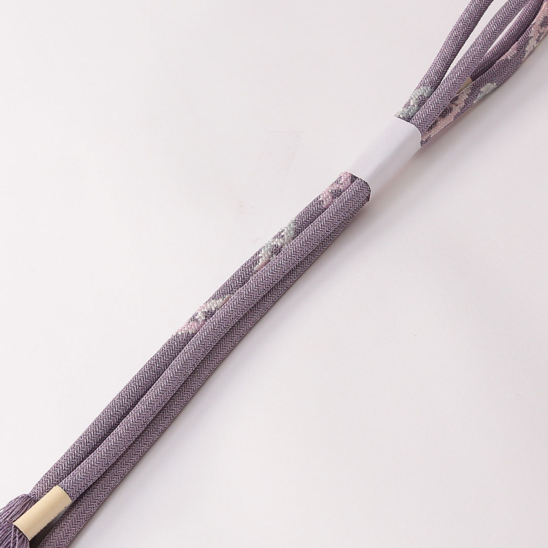 未使用品 帯締め 丸組紐 正絹 紫系 1251-01799