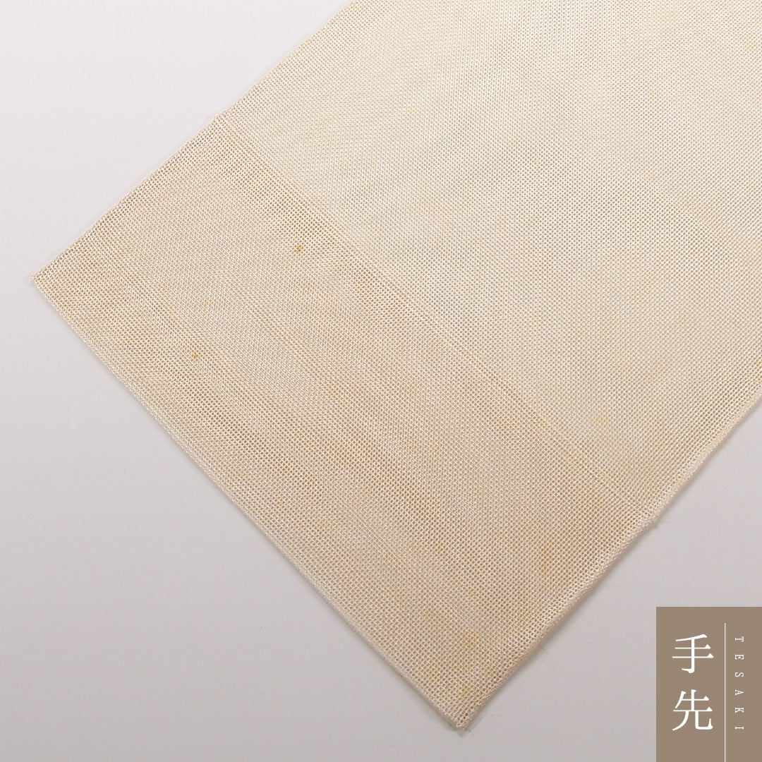 夏物 袋帯 帯丈426cm 正絹 ポイント柄 セミフォーマル 道長取り ベージュ系 1243-02506