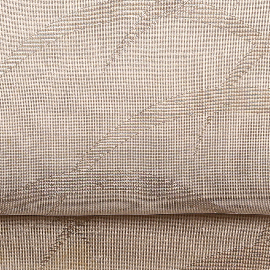 夏物 袋帯 帯丈428cm 正絹 六通 インフォーマル 芝草 クリーム系 1243-02488