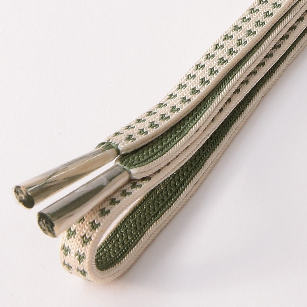 未使用品 帯締め 平組紐 内記組 正絹 緑系 白系 1251-01852