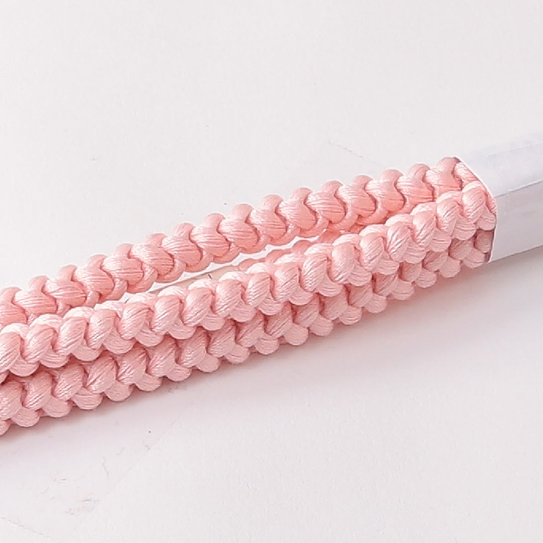 未使用品 帯締め 丸組紐 四つ組 正絹 ピンク系 1251-01777