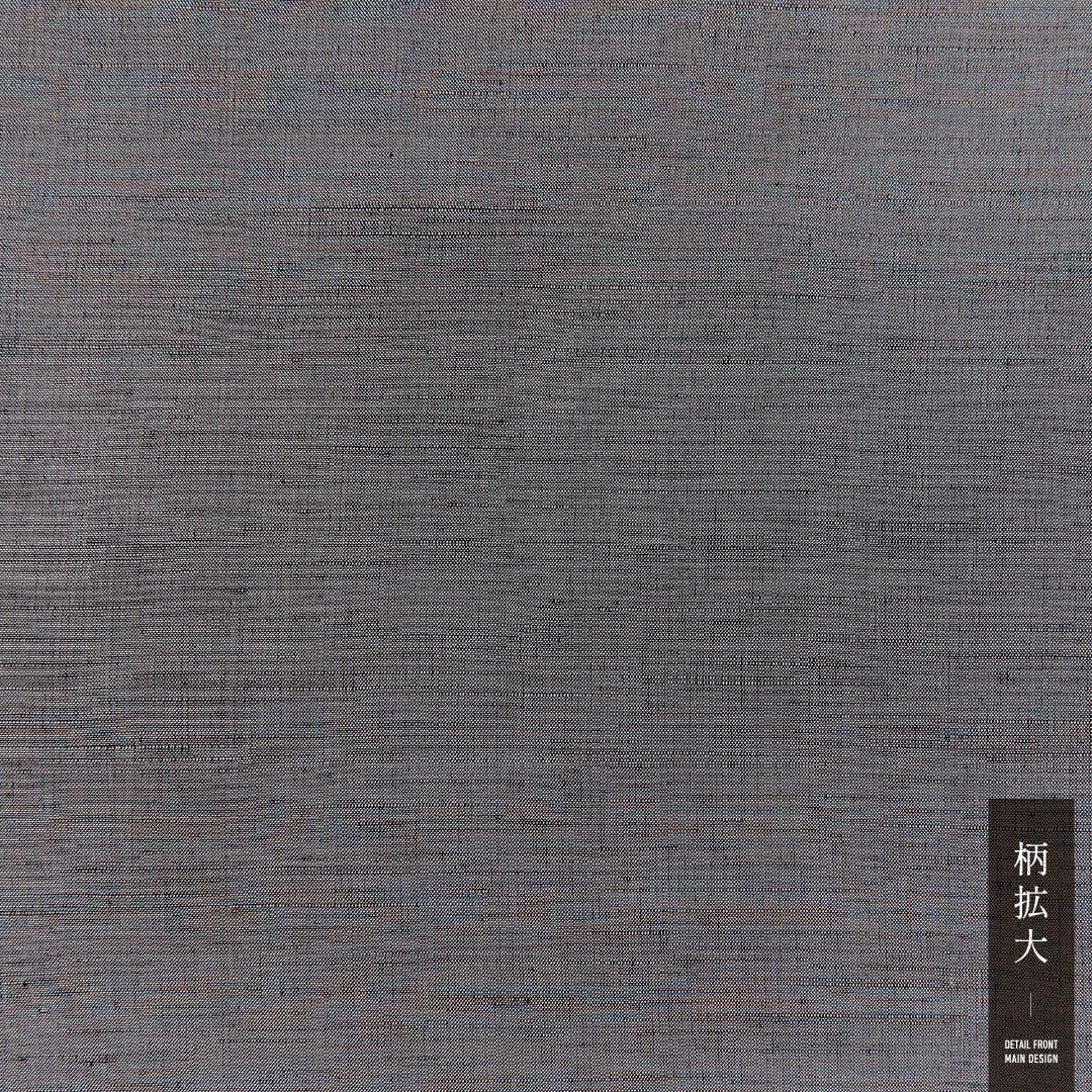 男着物 (飯田紬) 単衣 身丈136cm 裄丈65cm 正絹 Aランク インフォーマル 棒衿 2XLサイズ 居敷当て 肩当て 無地 グレー系 RP 1224-17492