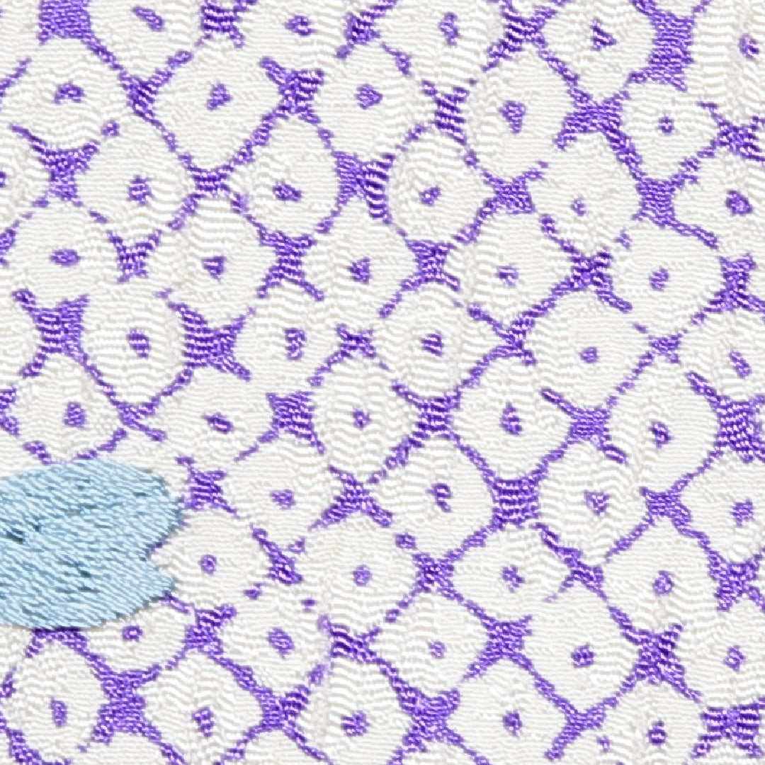 小振袖 袷 身丈167cm 裄丈67cm 正絹 Cランク セミフォーマル 広衿 XLサイズ 刺繍 桜 鹿の子柄 紫系 LP 1216-07033