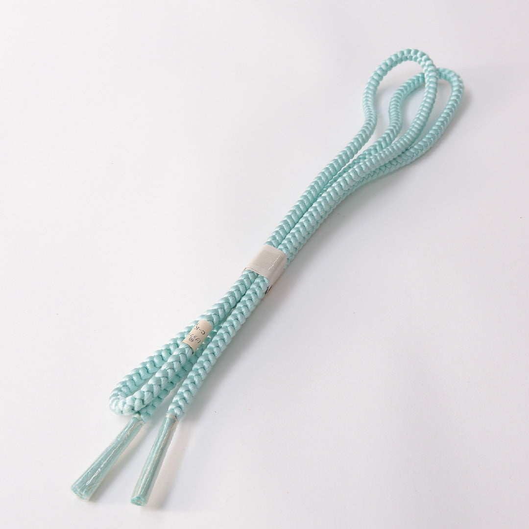 未使用品 帯締め 丸組紐 四つ組 正絹 水色系 1251-01675