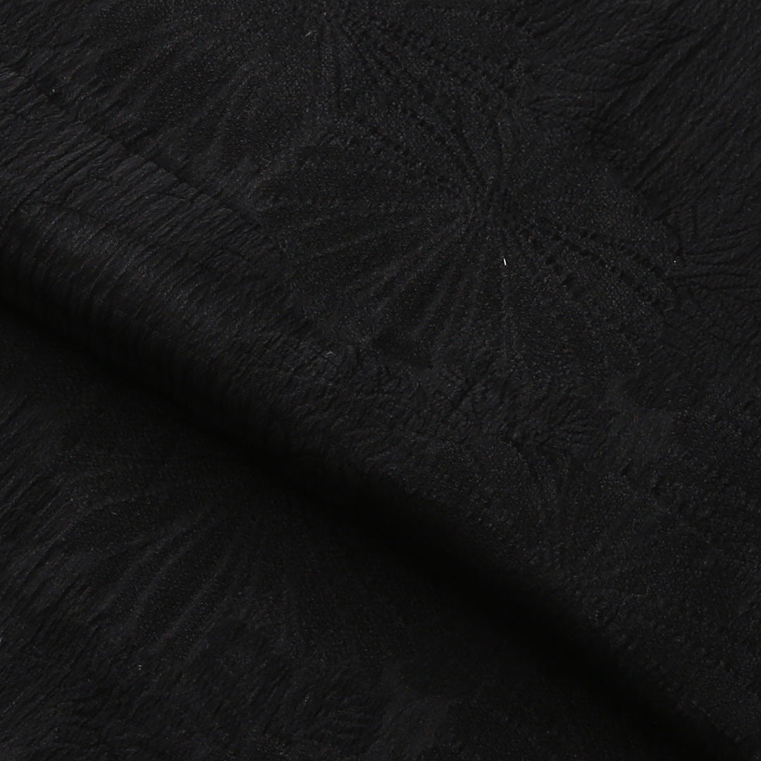 帯締め・帯揚げセット 弔事用 正絹 丸くげ ちりめん 黒系 1254-01083