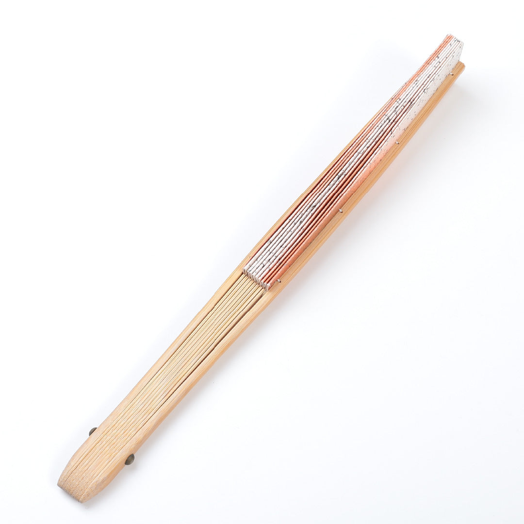 舞扇子 踊り用 日本舞踊 芸能 長さ29cm Aランク 茶骨 竹製 和紙 白系 朱系 1265-00061