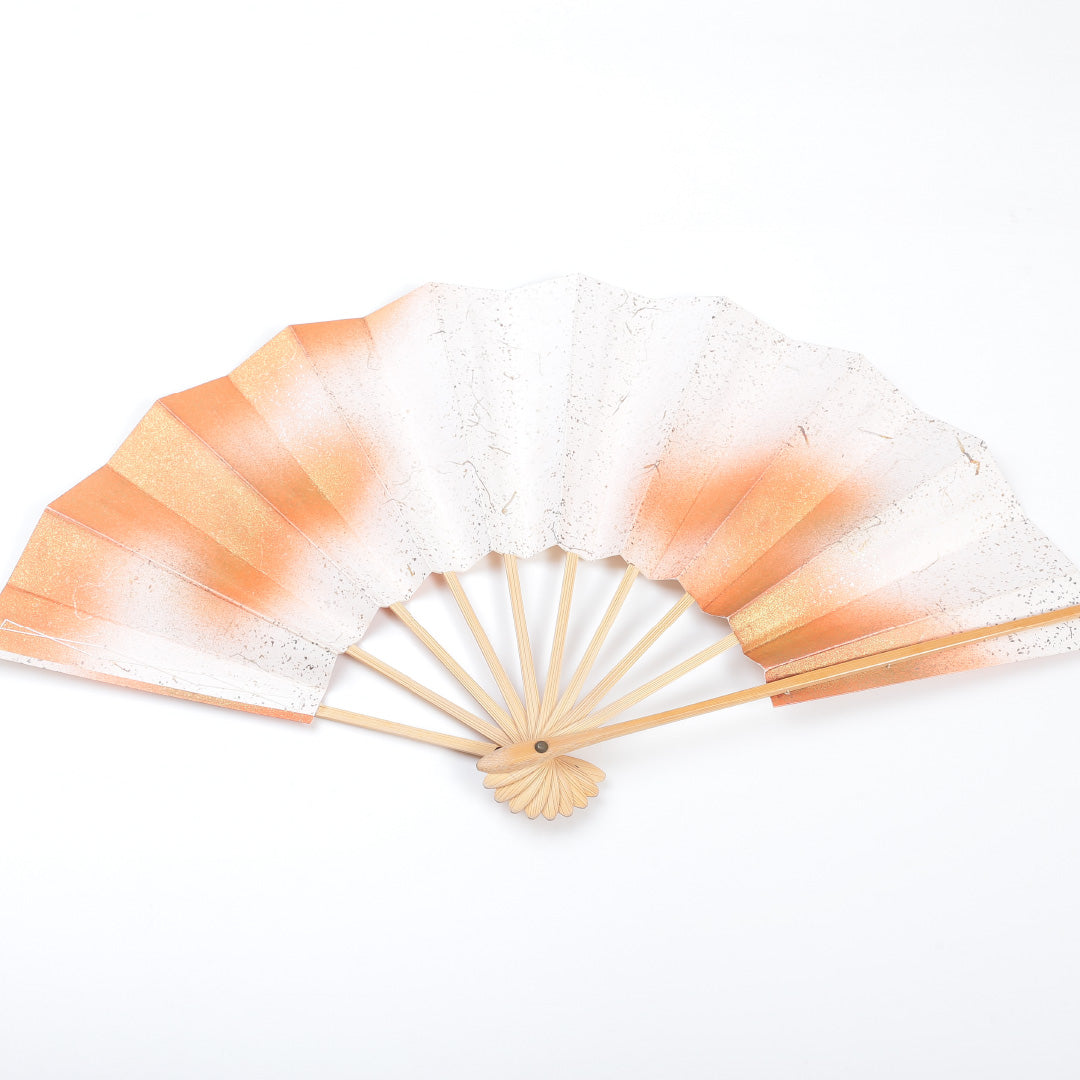舞扇子 踊り用 日本舞踊 芸能 長さ29cm Aランク 茶骨 竹製 和紙 白系 朱系 1265-00061