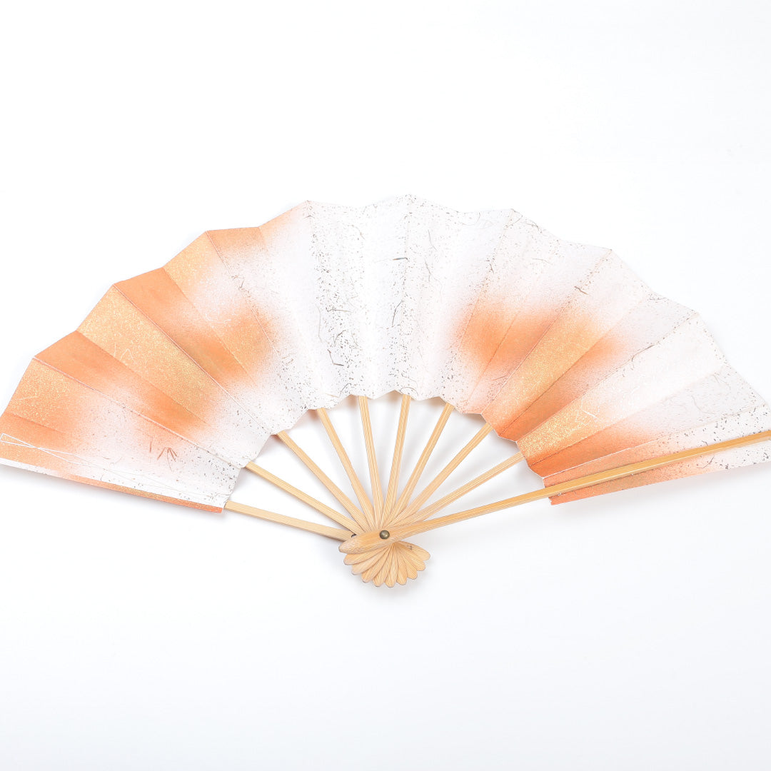 舞扇子 踊り用 日本舞踊 芸能 長さ29cm Aランク 茶骨 竹製 和紙 白系 朱系 1265-00061