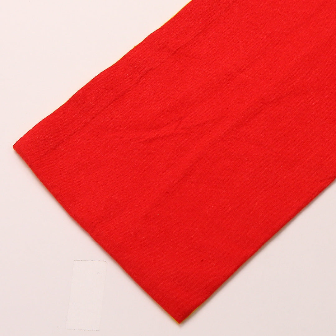 半幅帯 帯丈332cm 木綿 全通 小袋帯 カジュアル 無地 赤系 黄系 1247-00725