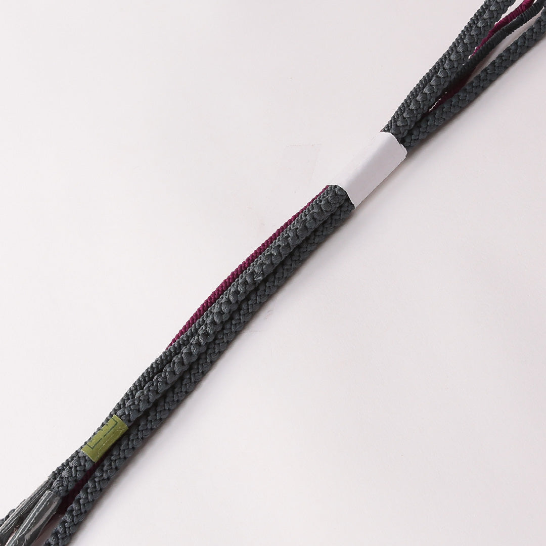 未使用品 帯締め 丸組紐 正絹 グレー系 1251-01819