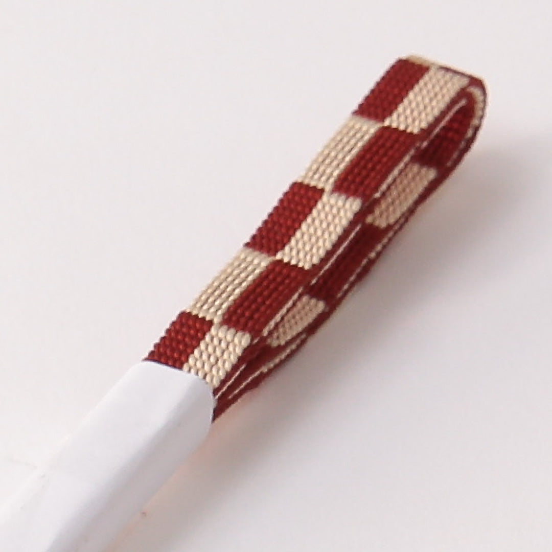 未使用品 帯締め 平組紐 綾竹組 正絹 赤系 白系 1251-01870
