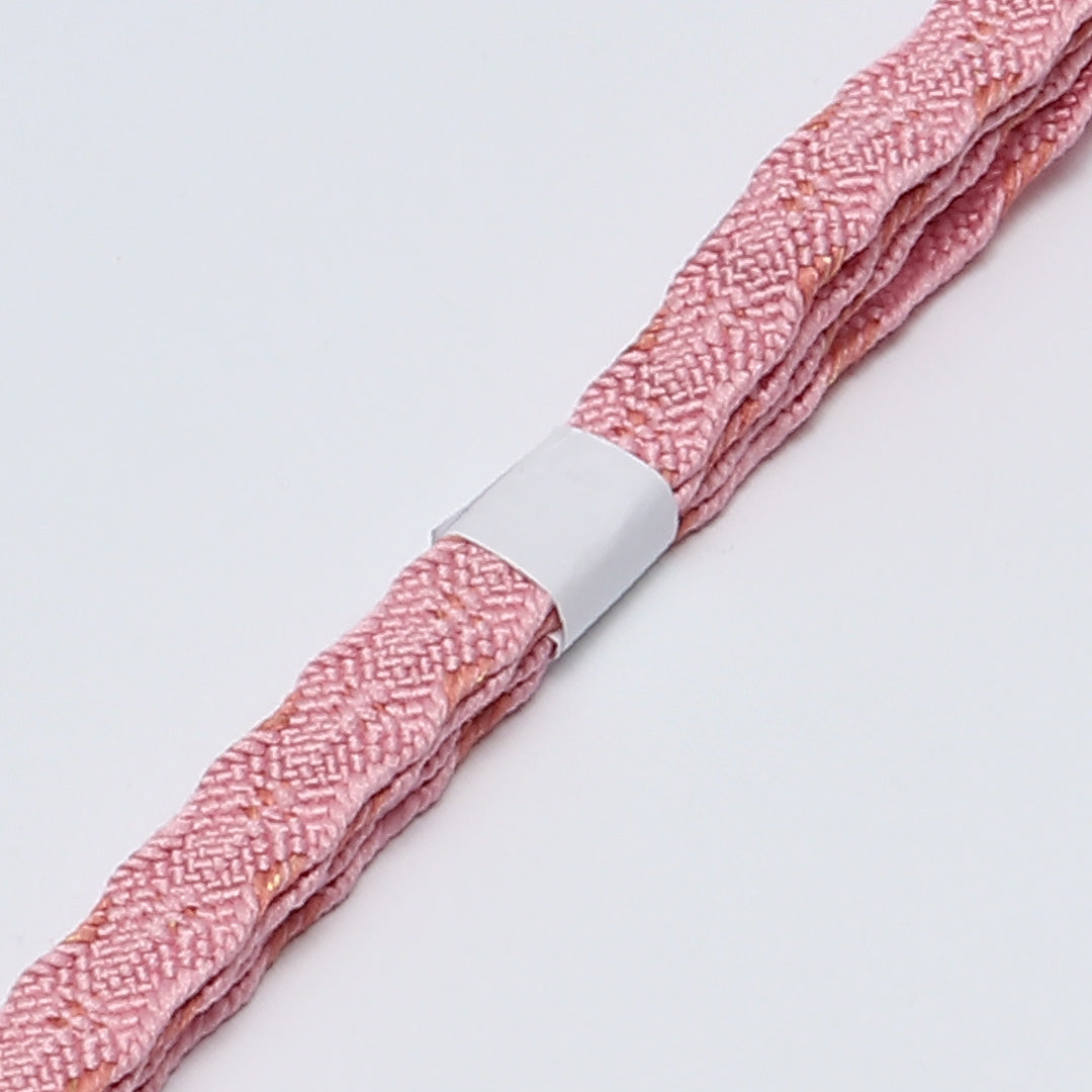 未使用品 帯締め 平組紐 唐組 正絹 ピンク系 1251-02068