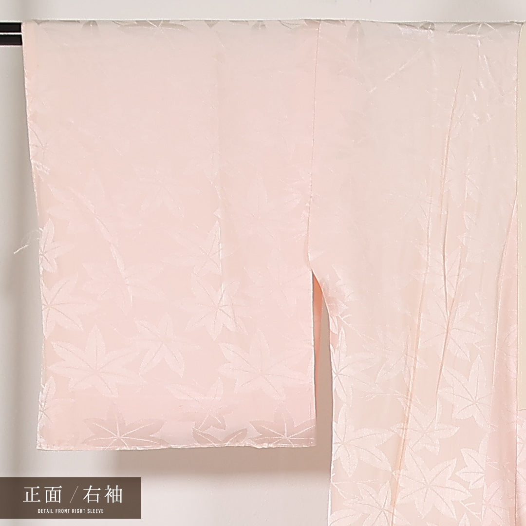 長襦袢 無双袖 身丈129cm 裄丈62cm 正絹 Aランク FREEサイズ ピンク系 RP 1239-17485