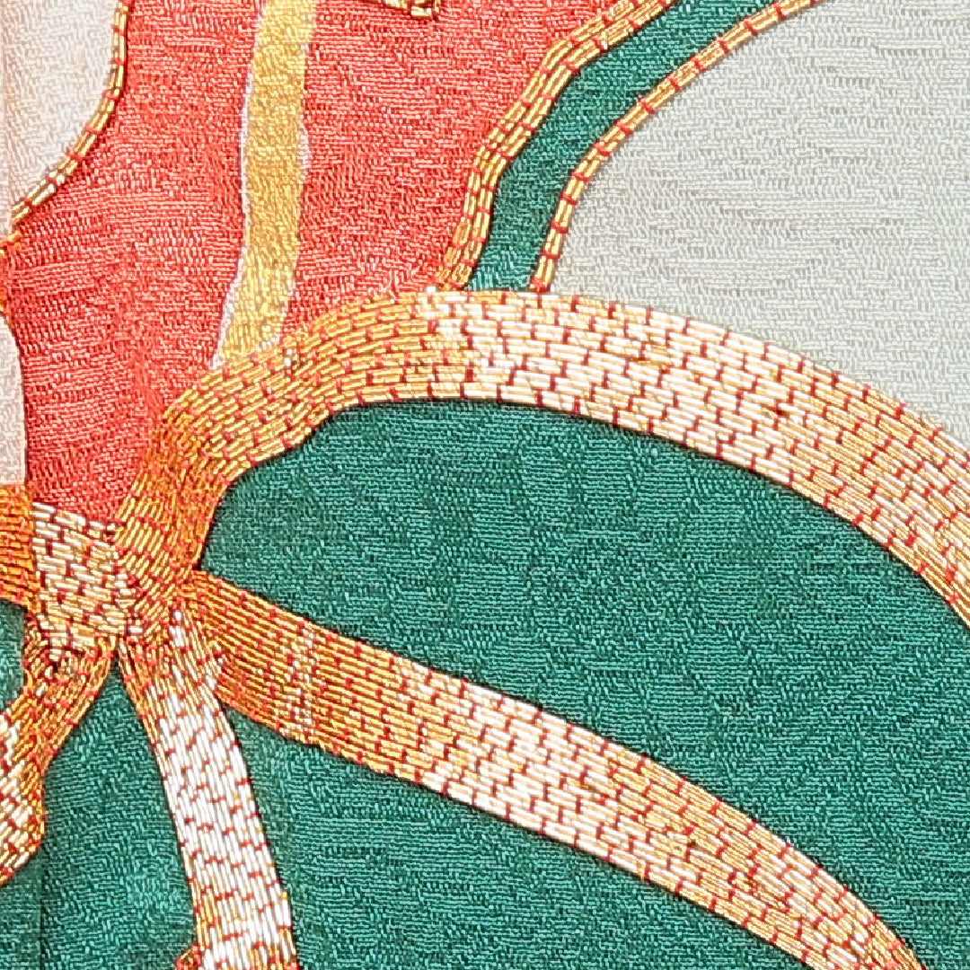 振袖 袷 身丈167cm 裄丈65cm 正絹 Cランク フォーマル 広衿 XLサイズ 金駒刺繍 菊 桐 朱系 HP 1215-06930