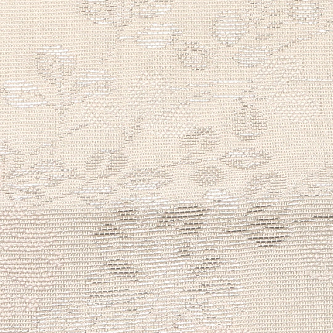 夏物 袋帯 帯丈428cm 正絹 六通 インフォーマル 菊 クリーム系 1243-02440