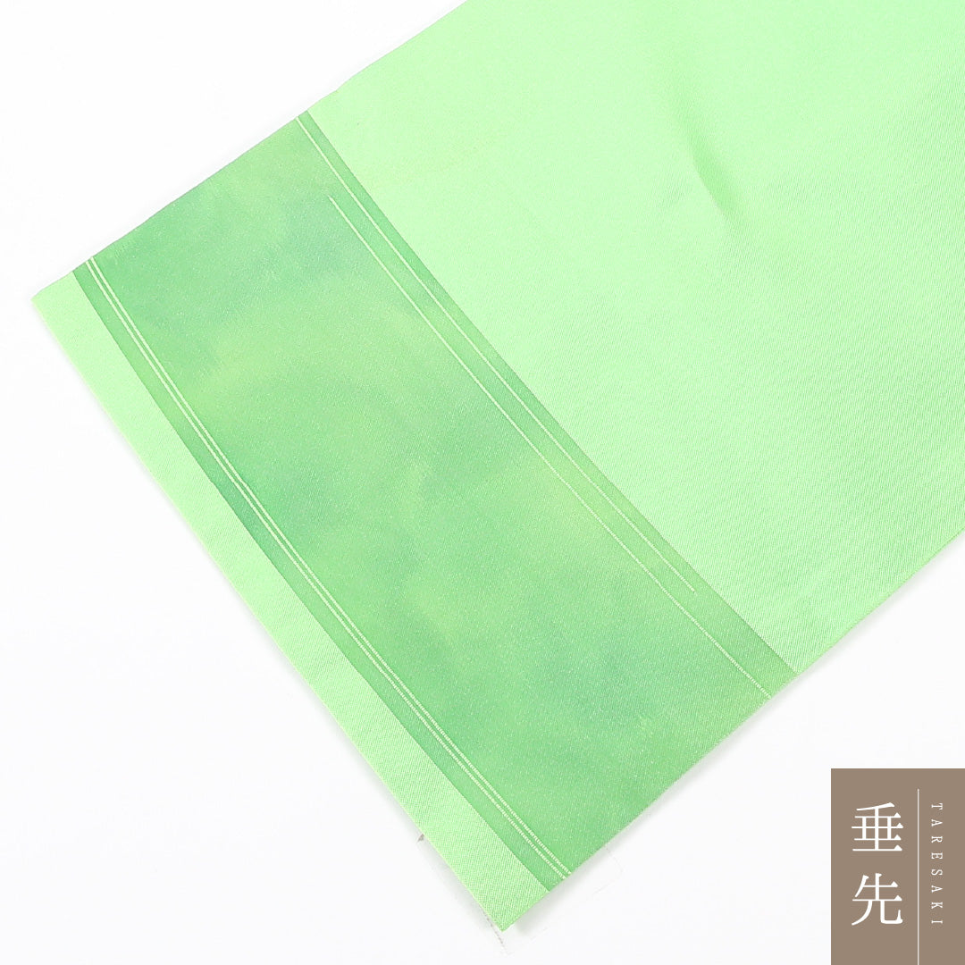 未使用品 九寸名古屋帯 Sランク 帯丈362cm 正絹 ポイント柄 名古屋仕立て 織り インフォーマル 菊 菊・椿 椿 緑系 RP 1245-04784