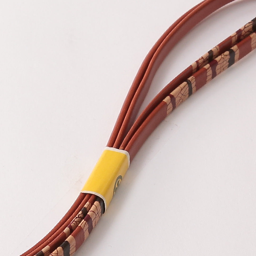 未使用品 帯締め 三分紐 合皮 茶系 1251-02029