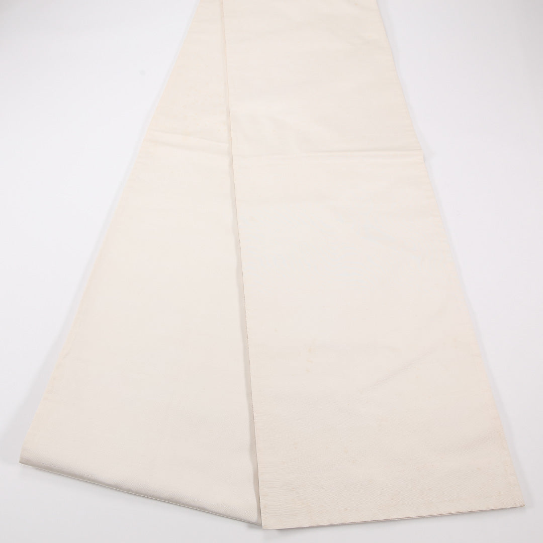 唐華 袋帯 帯丈432cm 正絹 六通 セミフォーマル クリーム系 ベージュ系 1243-02579