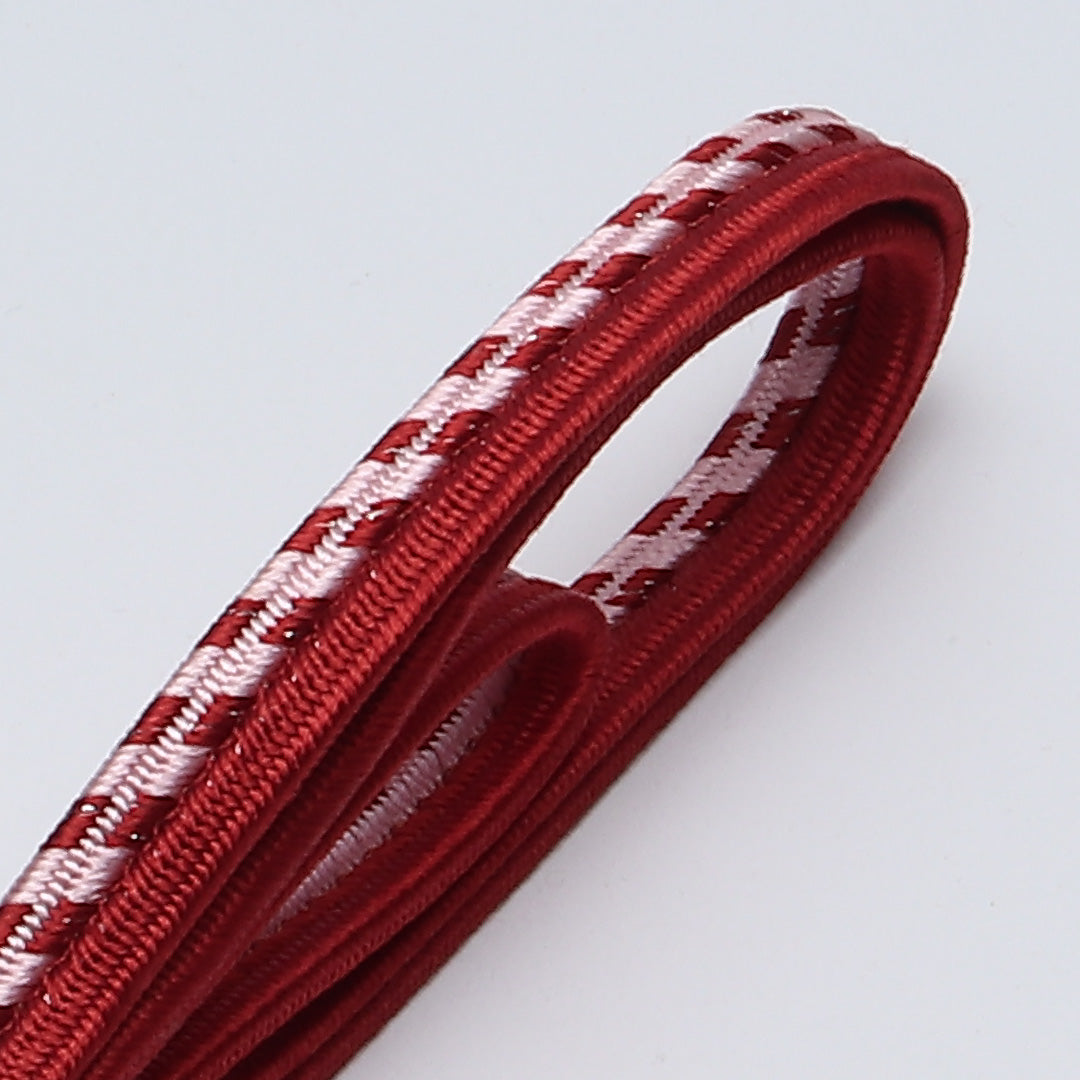 未使用品 帯締め 平組紐 畝組 正絹 赤系 1251-02077