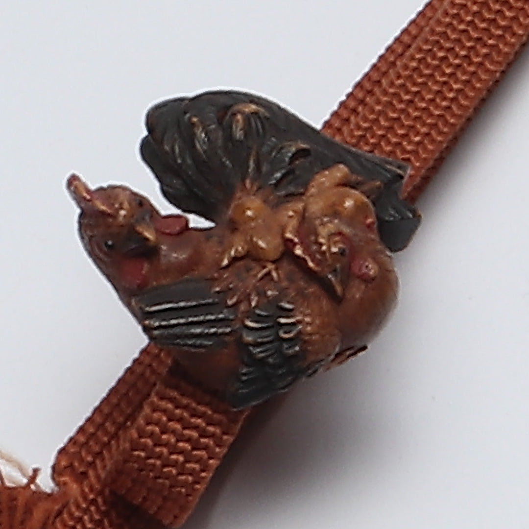 帯締め 三分紐 正絹 茶系 1251-02054